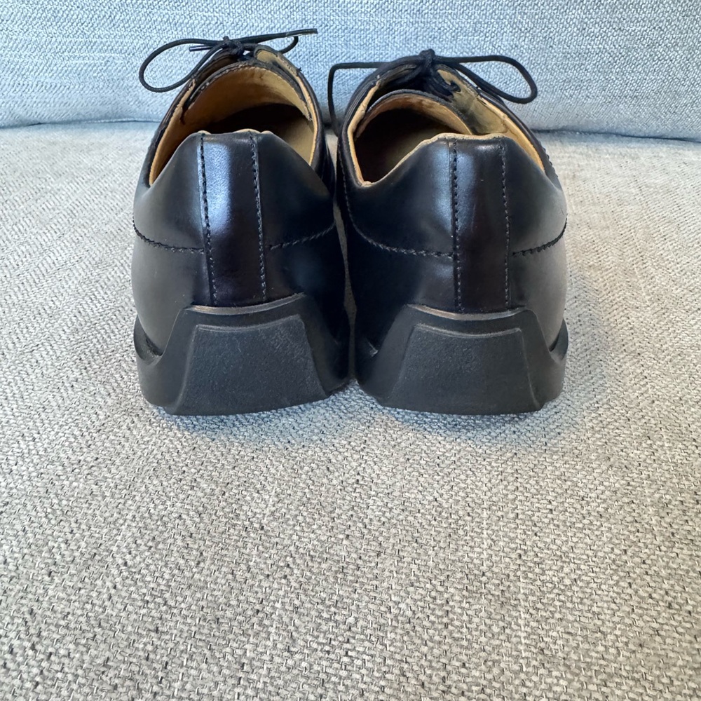 Mezlan Black Leather Oxford Shoes Timeless Formal Style Made in Spain size 10 - Picture 6 of 12